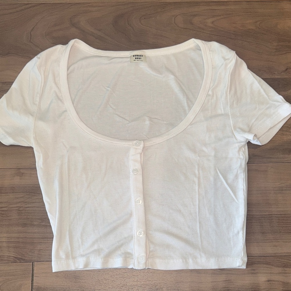 Sunday Best White Crop Top